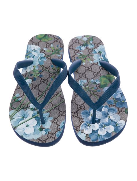 gucci men flower shoes|gucci flip flops with flowers.